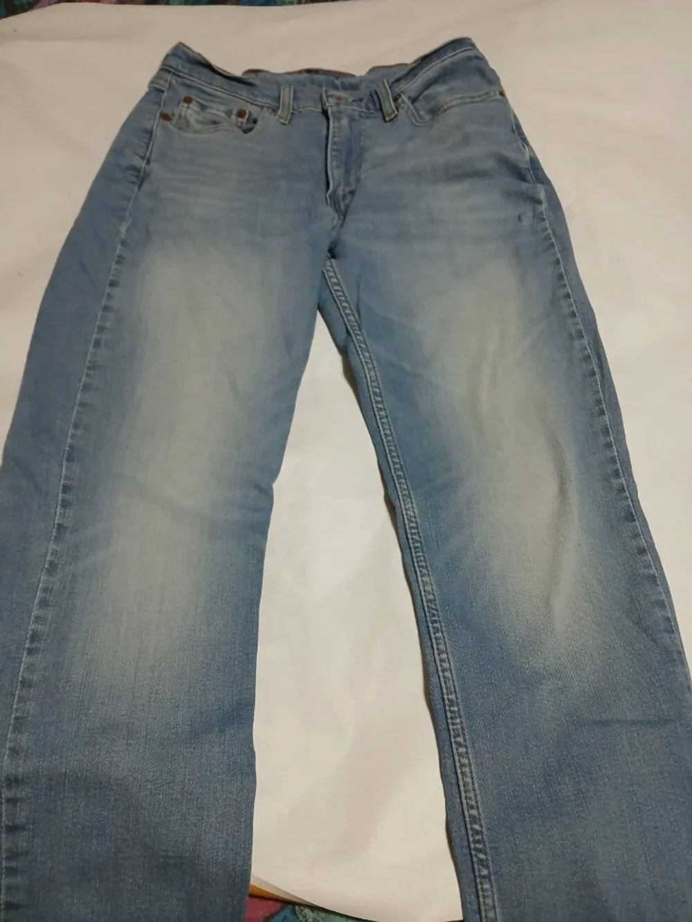 Levi's 514 Straight Fit Men's Jeans 29x30 light Wash blue denim stretch faded